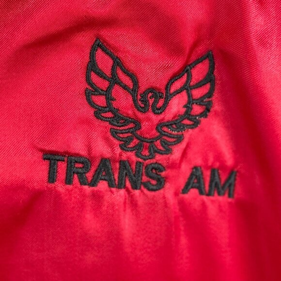 Vintage 80s WestArk Trans Am XL Satin Jacket Red Made In USA - Picture 8 of 16